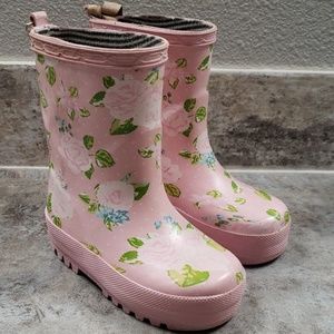 Girl Floral Rain Boots